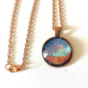 Pendant Necklace Handcrafted Copper-Tone
